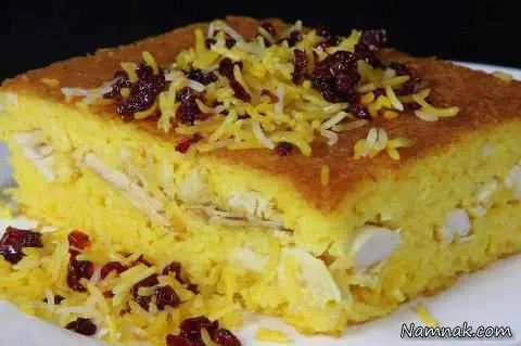 ته چین قارچ و مرغ
